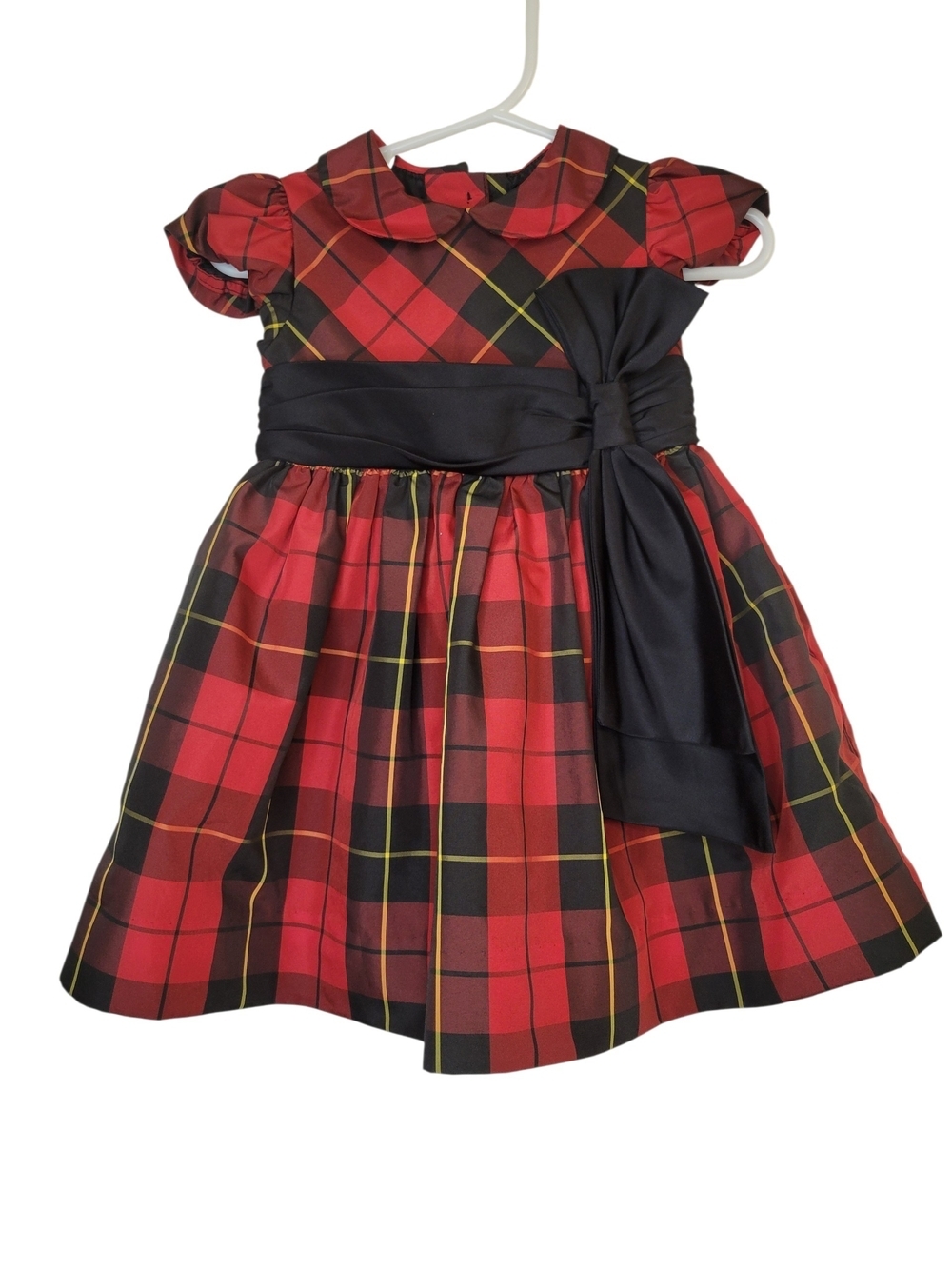 Ralph Lauren Red Plaid Dress with Black Sash